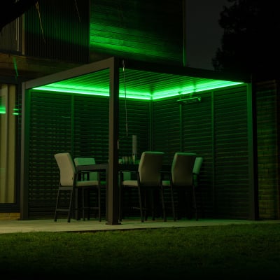 Pergola LEDs Lights Kit - 3.0m x 3.0m in Full Spectrum Multi Colour & White