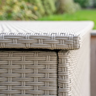 Medium Rattan Storage Box in Moon Grey