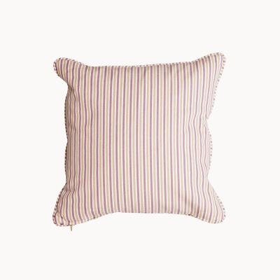 Alexander Rose Square Water Resistant Outdoor Scatter Cushion in Lavender Stripe