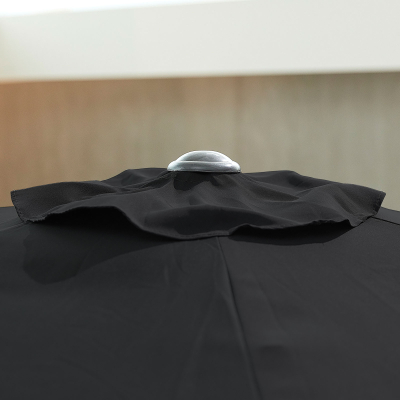 Antigua 3.0m x 2.0m Rectangular Aluminium Traditional Parasol - Black Canopy and Grey Frame