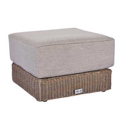 Luxor Rattan Lounging Footstool in Willow