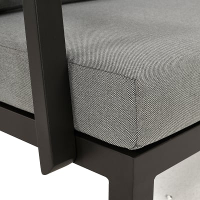 Vogue Aluminium Lounge Dining Armchair in Graphite Grey