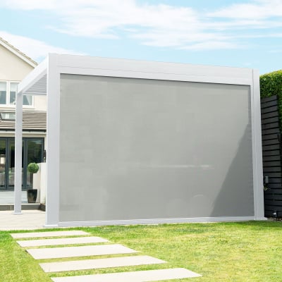 Halo Textilene Side Screen - 4.0m in Chalk White