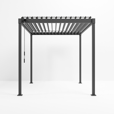 Shadow Metal Pergola in Graphite Grey - 2.4m x 3.0m Free Standing