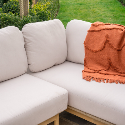 Madison Corner Sofa Lounging Set with Round Coffee Table