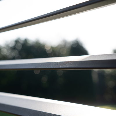 Legacy Aluminium Shuttered Louvre Side Panel - 1.0m x Two Panels in Graphite Grey