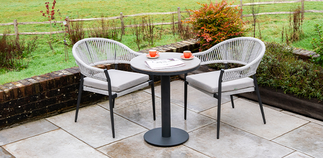 Aluminium bistro dining set